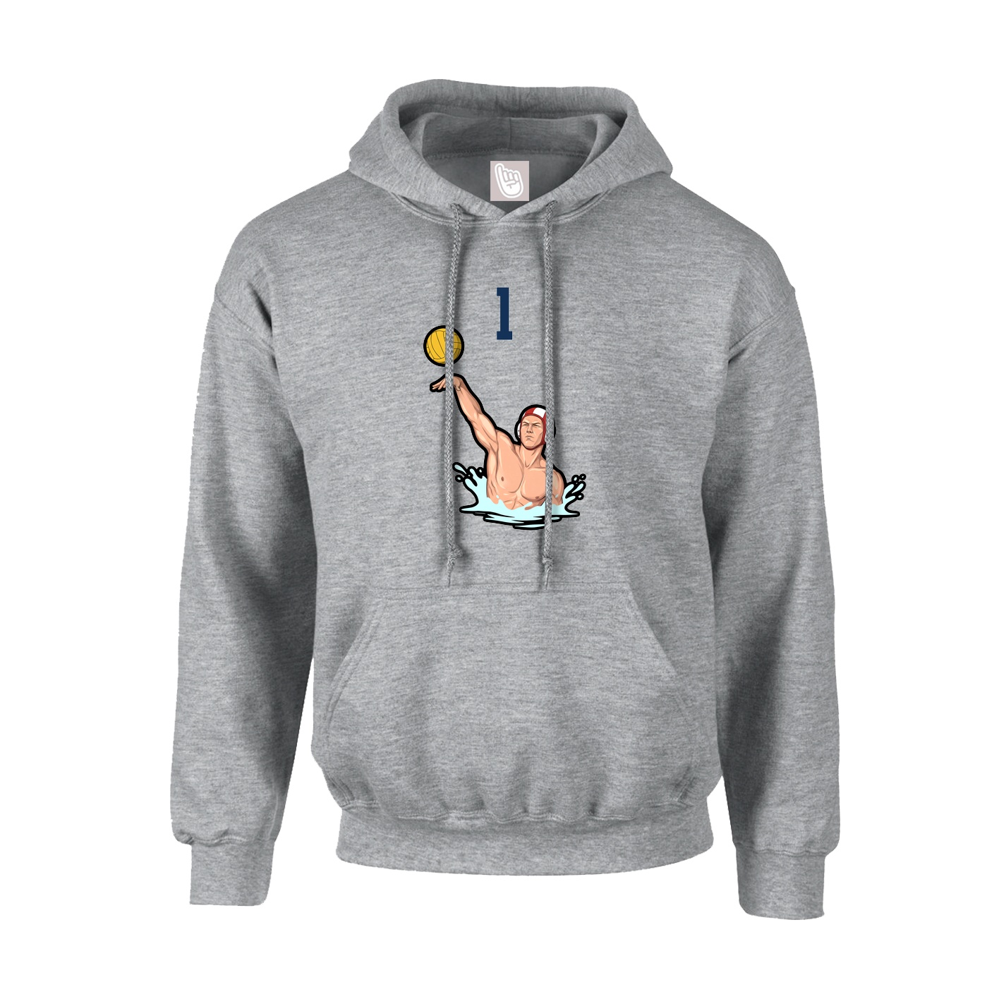 Hoodie — Number Top in Grey