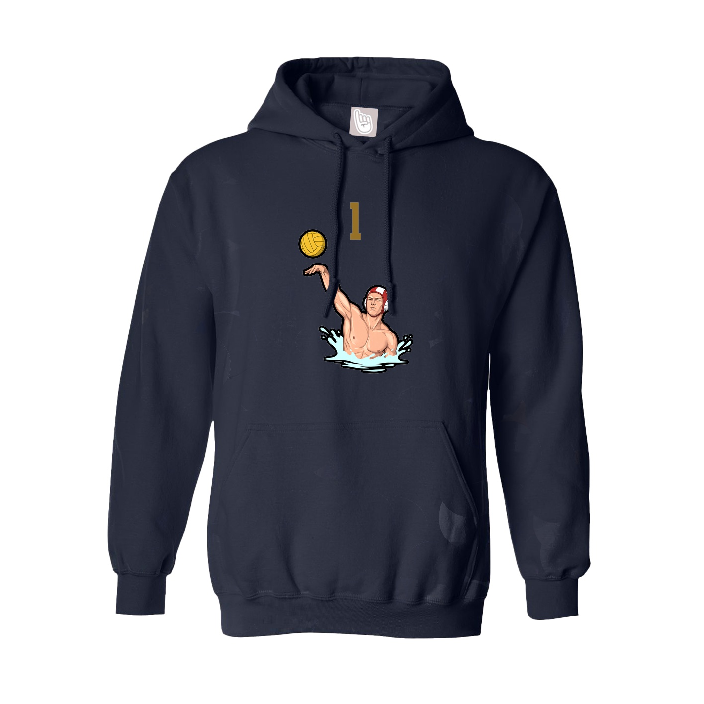 Youth Hoodie — Number Top in Navy