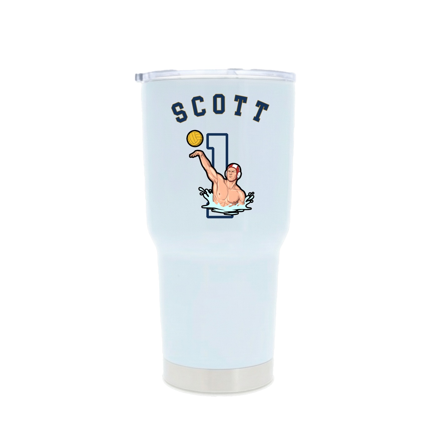 30oz Stainless Steel Tumbler — Shirsey Arch in White