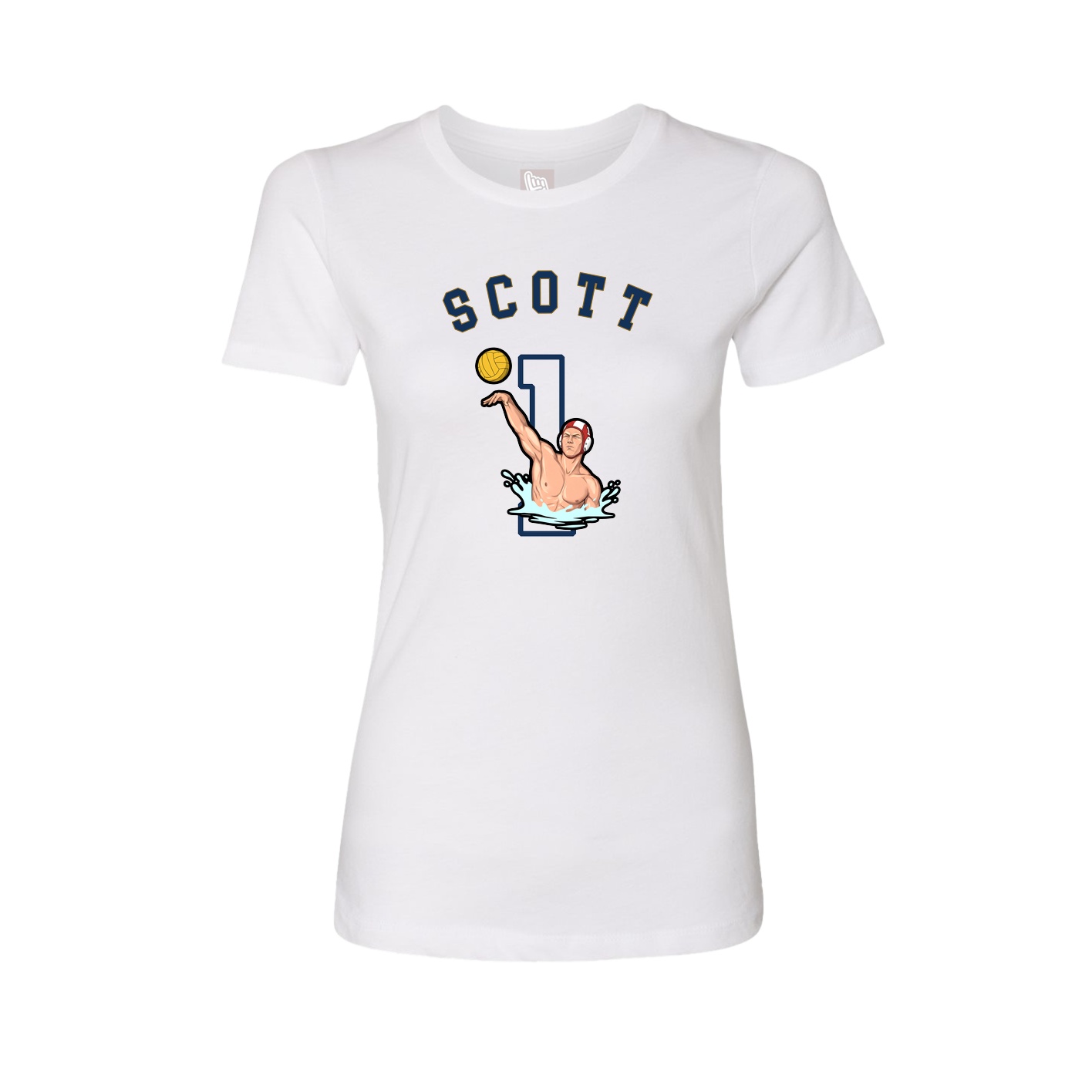 Fitted Women's Tee — Shirsey Arch in White