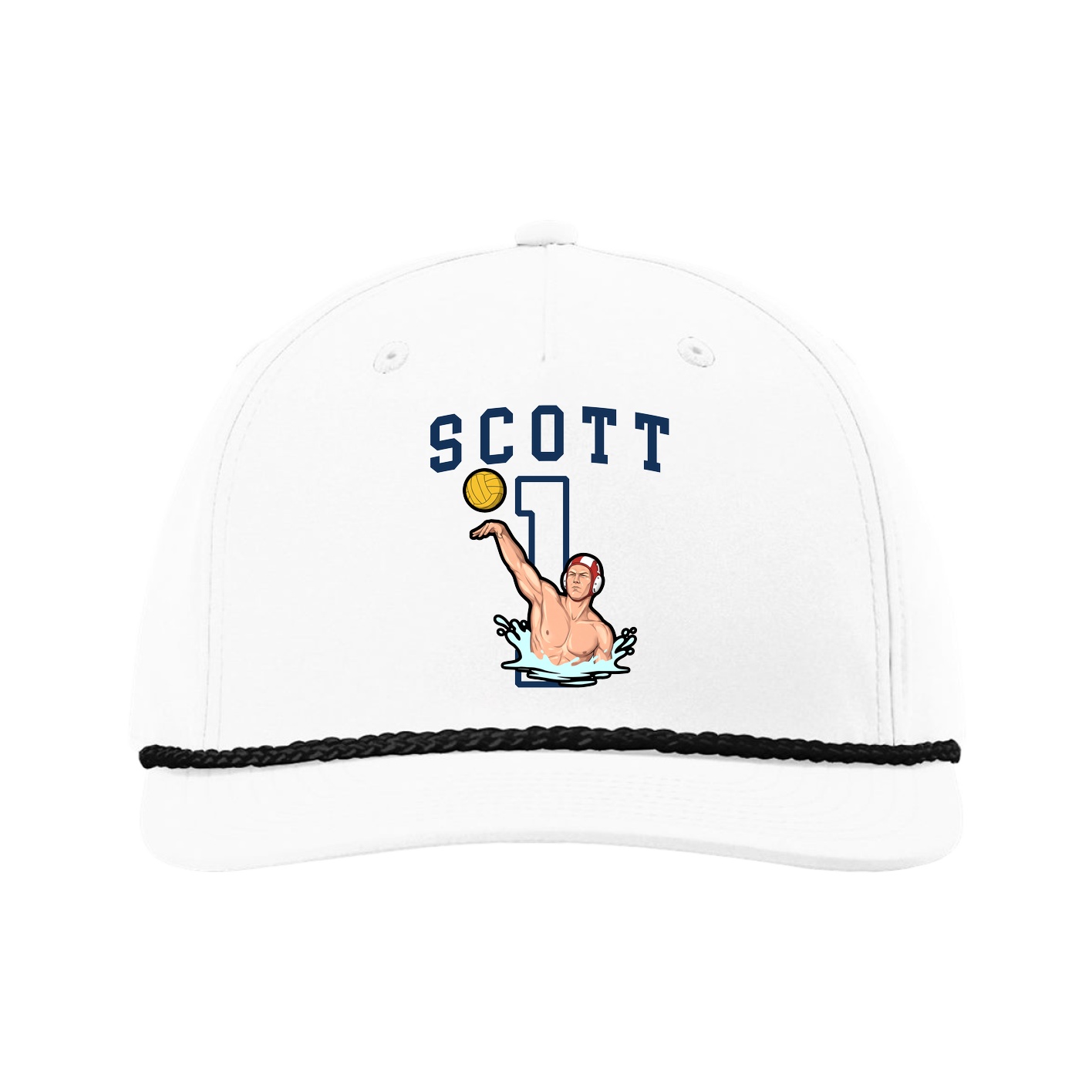 Five-Panel Classic Rope Cap — Shirsey in White