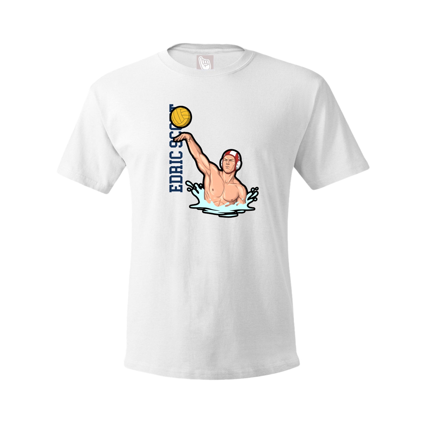 Tee — Name Vertical in White