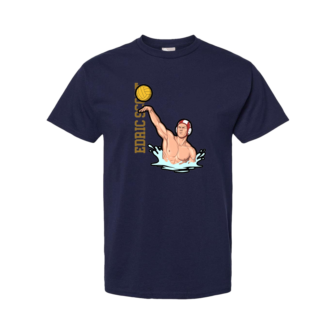 Youth Tee — Name Vertical in Navy