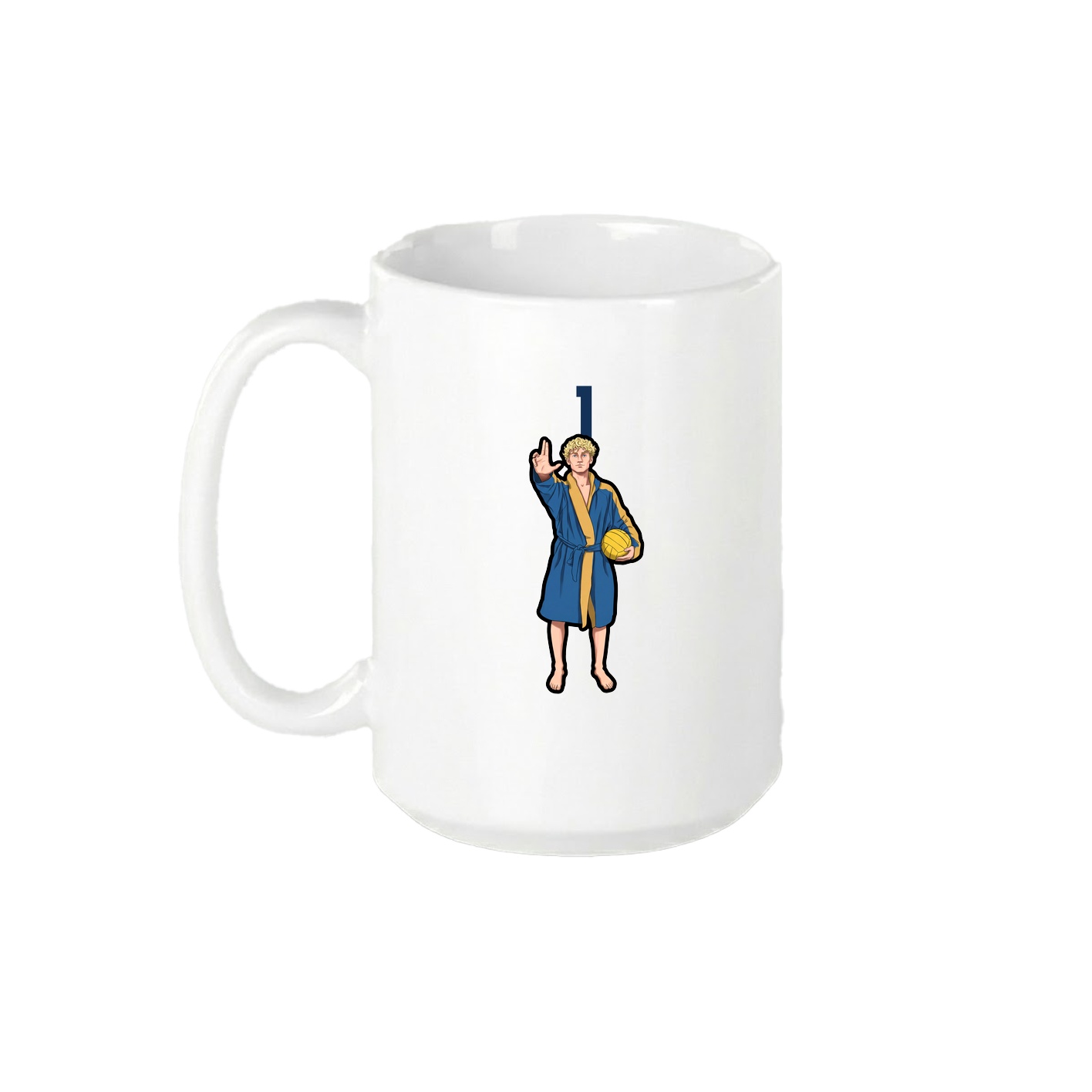 15oz Coffee Mug — Number Top in White
