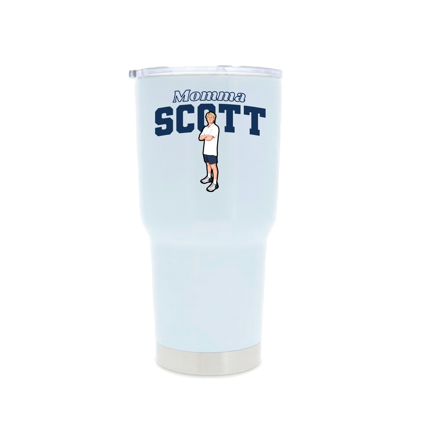 30oz Stainless Steel Tumbler — Mothers Day Block in White