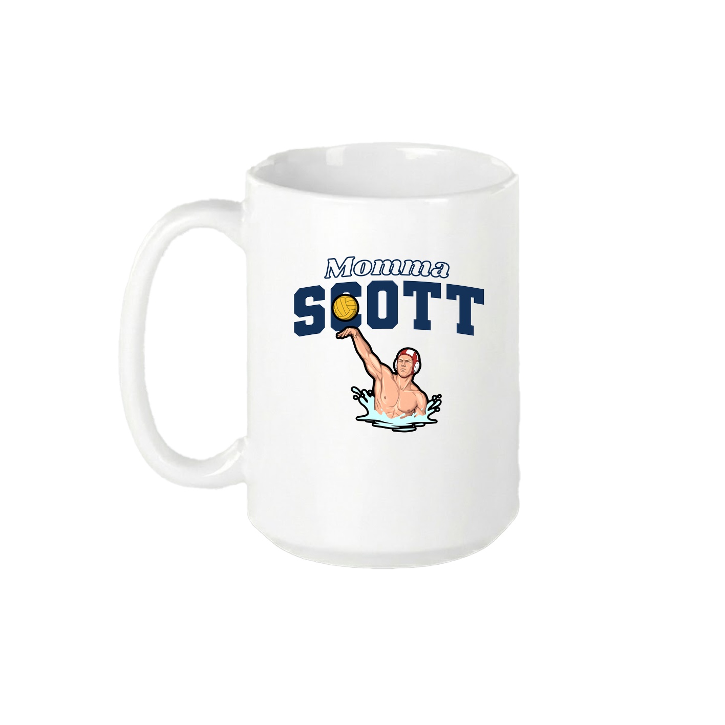 15oz Coffee Mug — Mothers Day Block in White