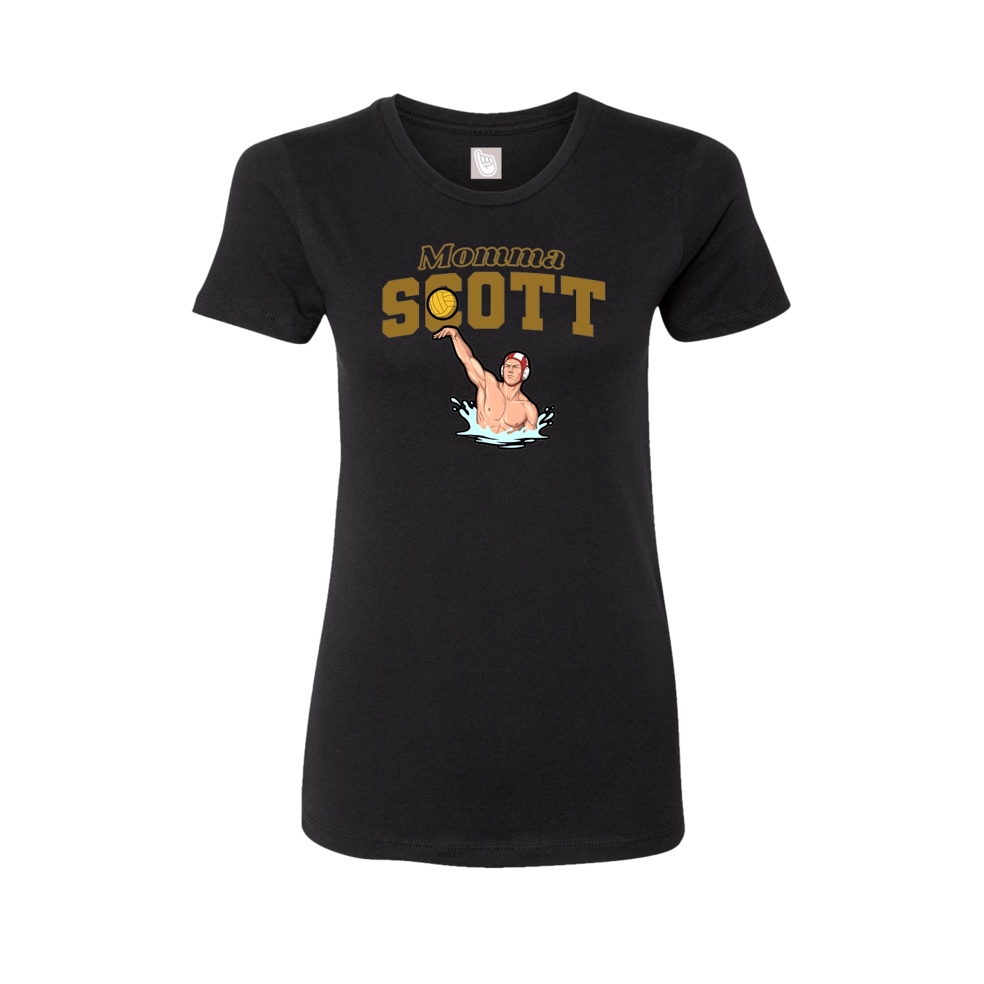 Womens Tee — Mothers Day Block in Black