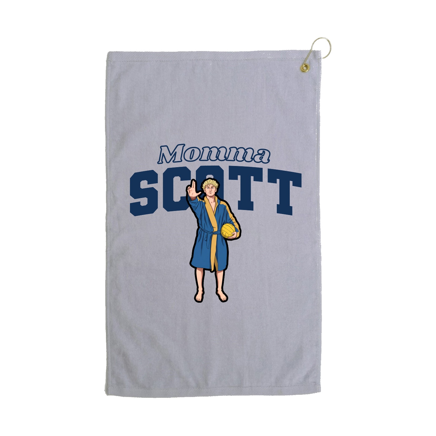 Golf Towel — Mothers Day Block in Grey