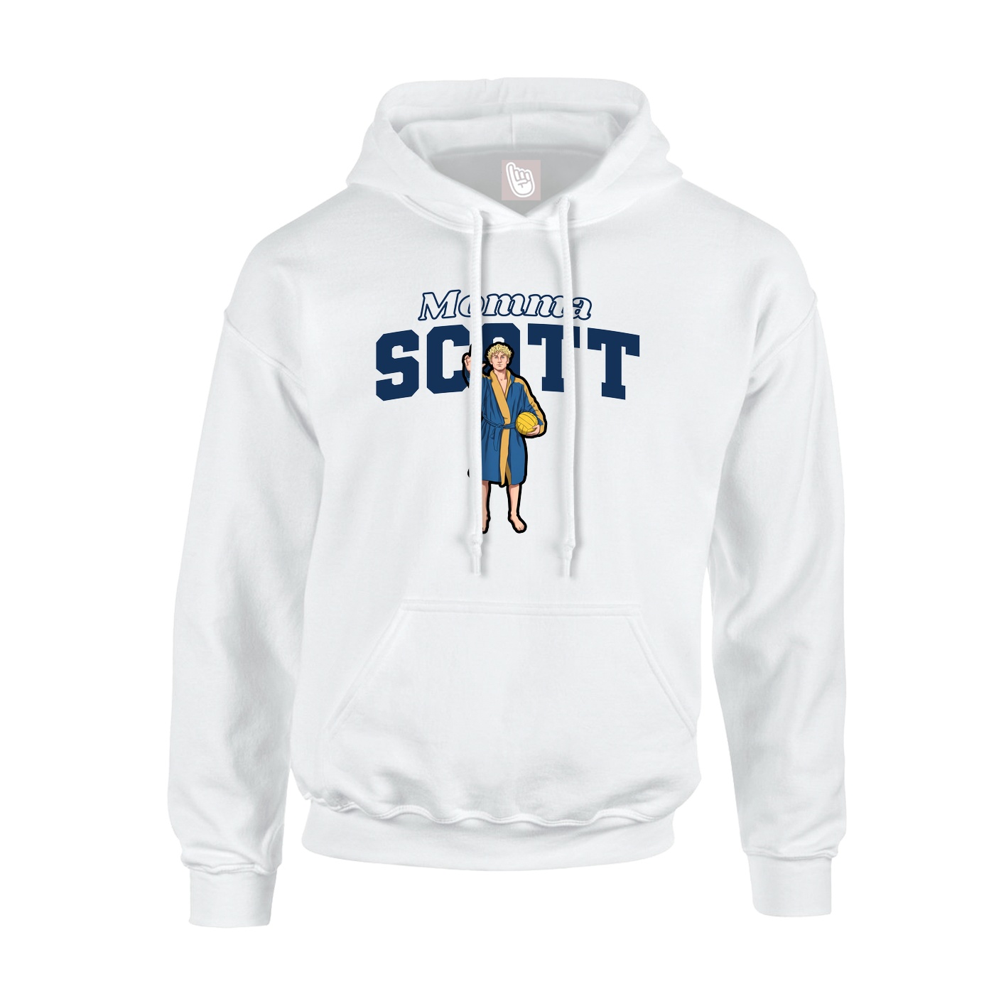 Youth Hoodie — Mothers Day Block in White