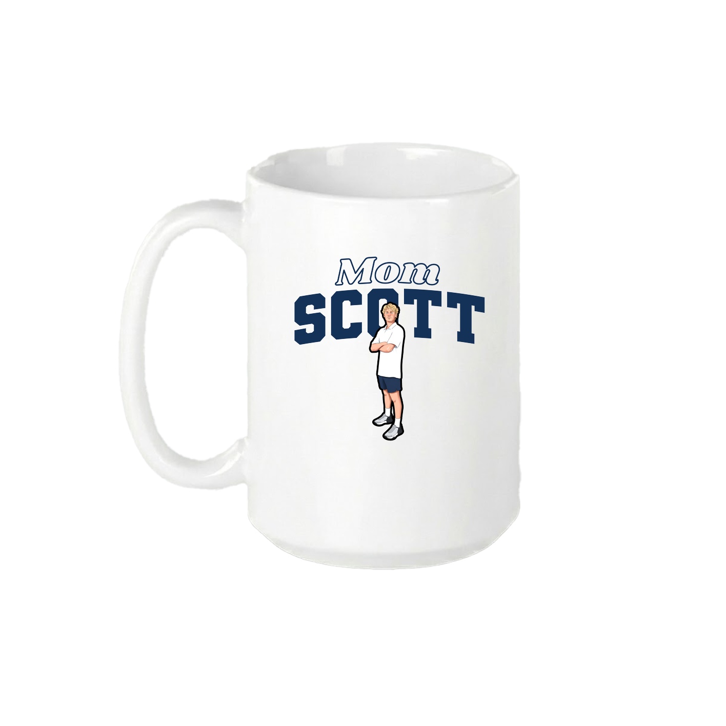 15oz Coffee Mug — Mothers Day Block in White