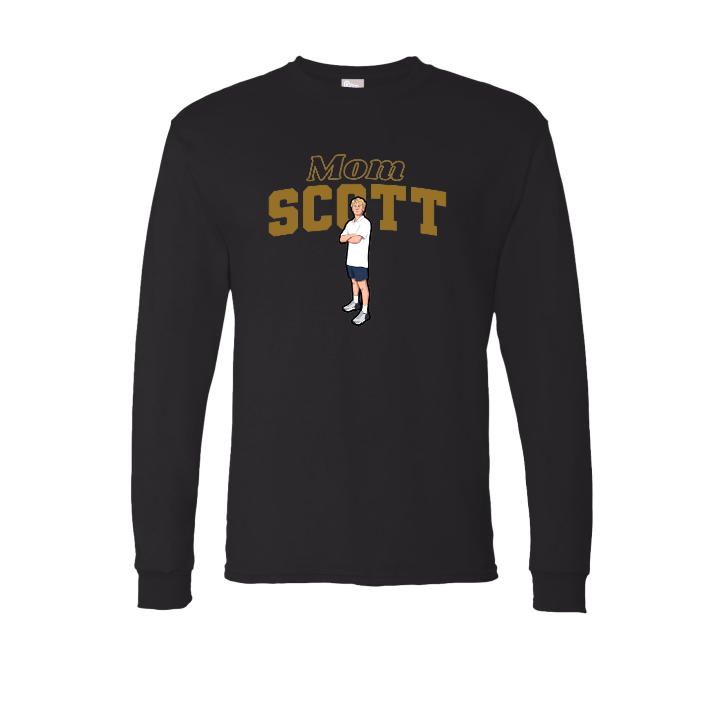 Long Sleeve Tee — Mothers Day Block in Black