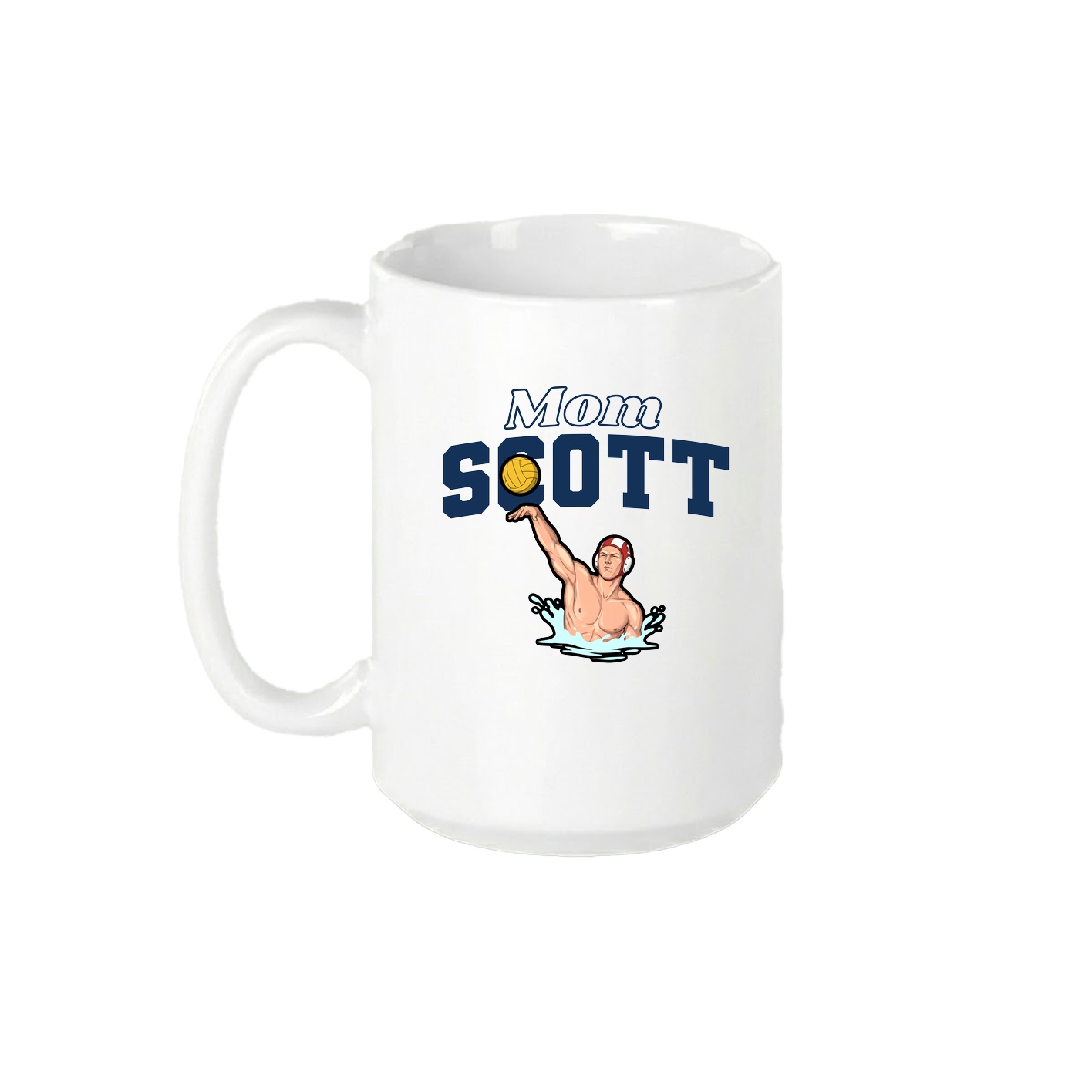 15oz Coffee Mug — Mothers Day Block in White