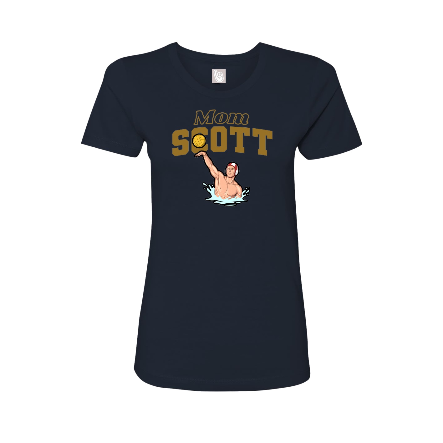 Womens Tee — Mothers Day Block in Navy