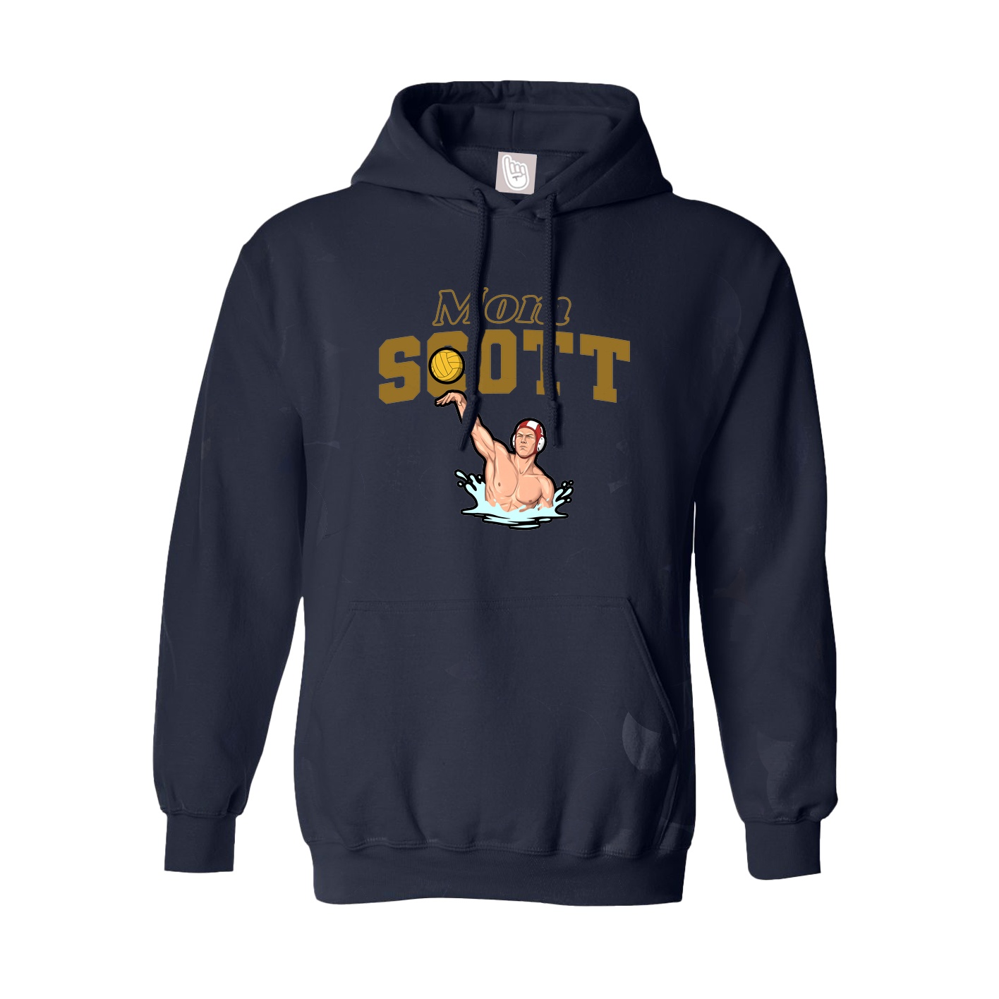 Youth Hoodie — Mothers Day Block in Navy