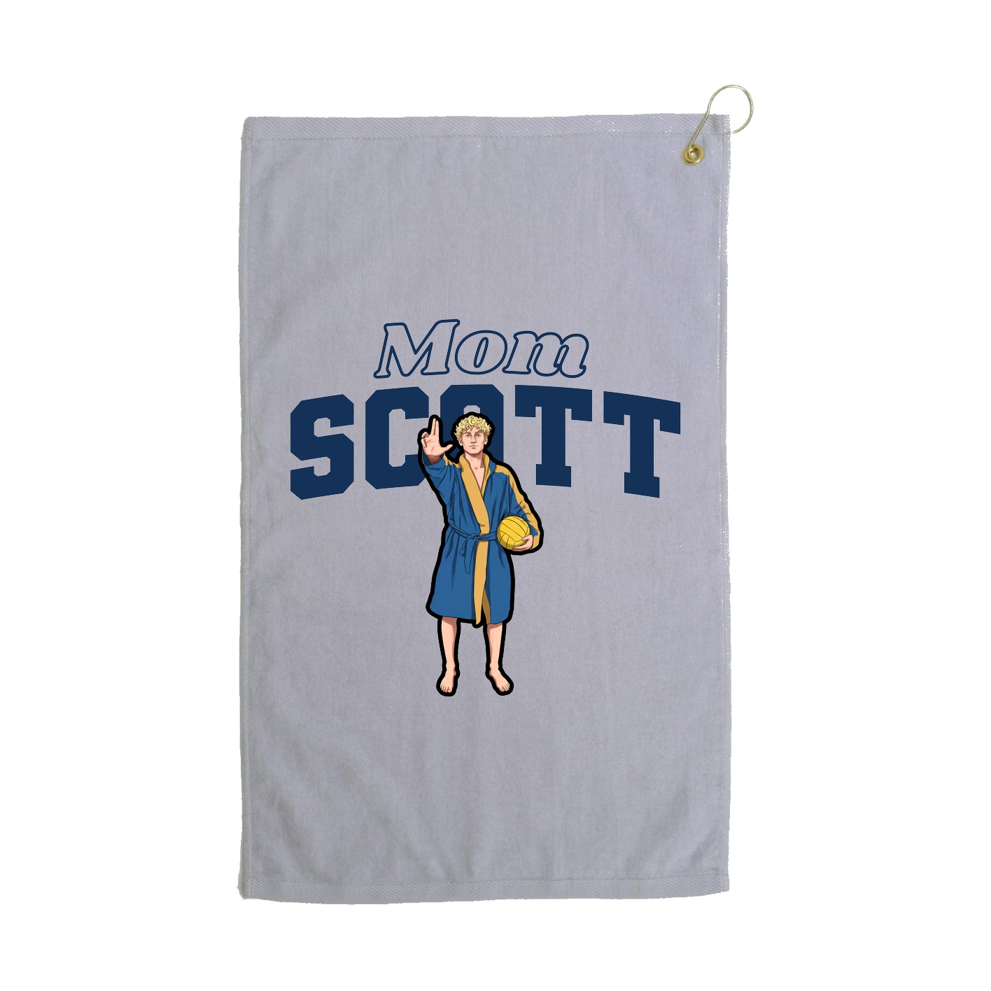 Golf Towel — Mothers Day Block in Grey