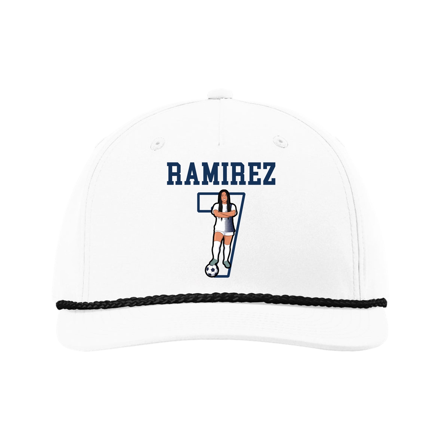 Five-Panel Classic Rope Cap — Shirsey in White