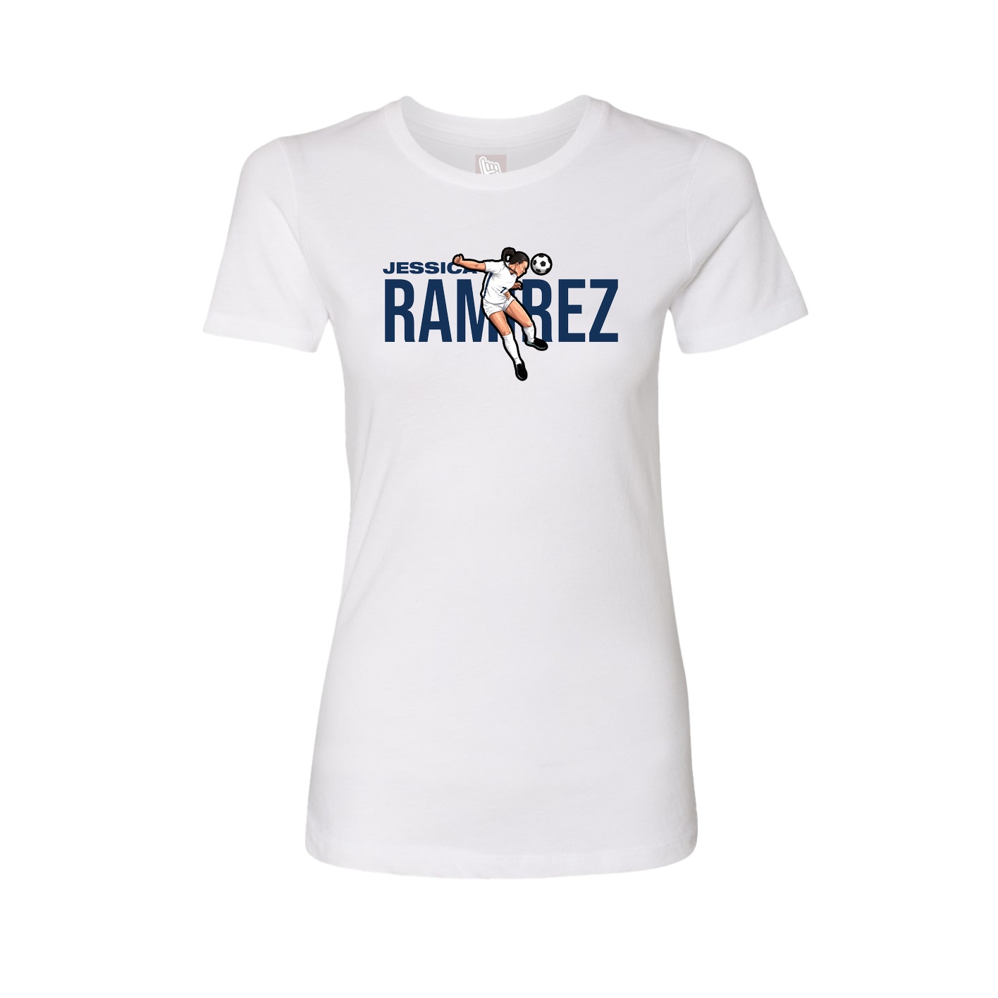 Womens Tee — Player Name in White