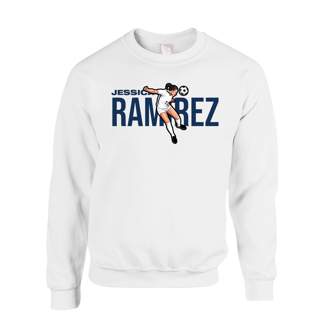 Fleece Crew — Player Name in White