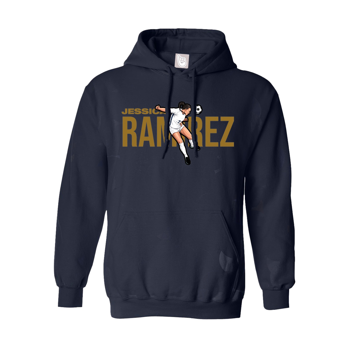 Youth Hoodie — Player Name in Navy