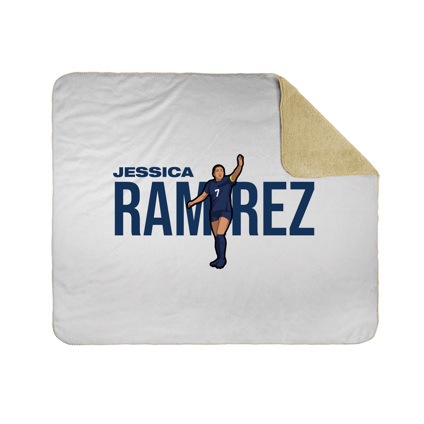 Throw Blanket — Player Name in White