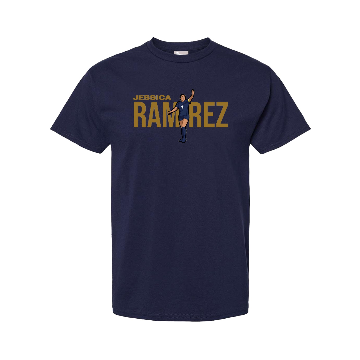 Youth Tee — Player Name in Navy