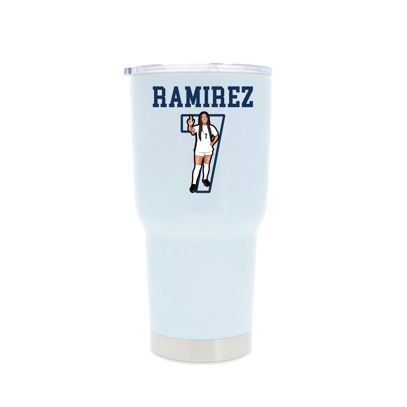 30oz Stainless Steel Tumbler — Shirsey in White