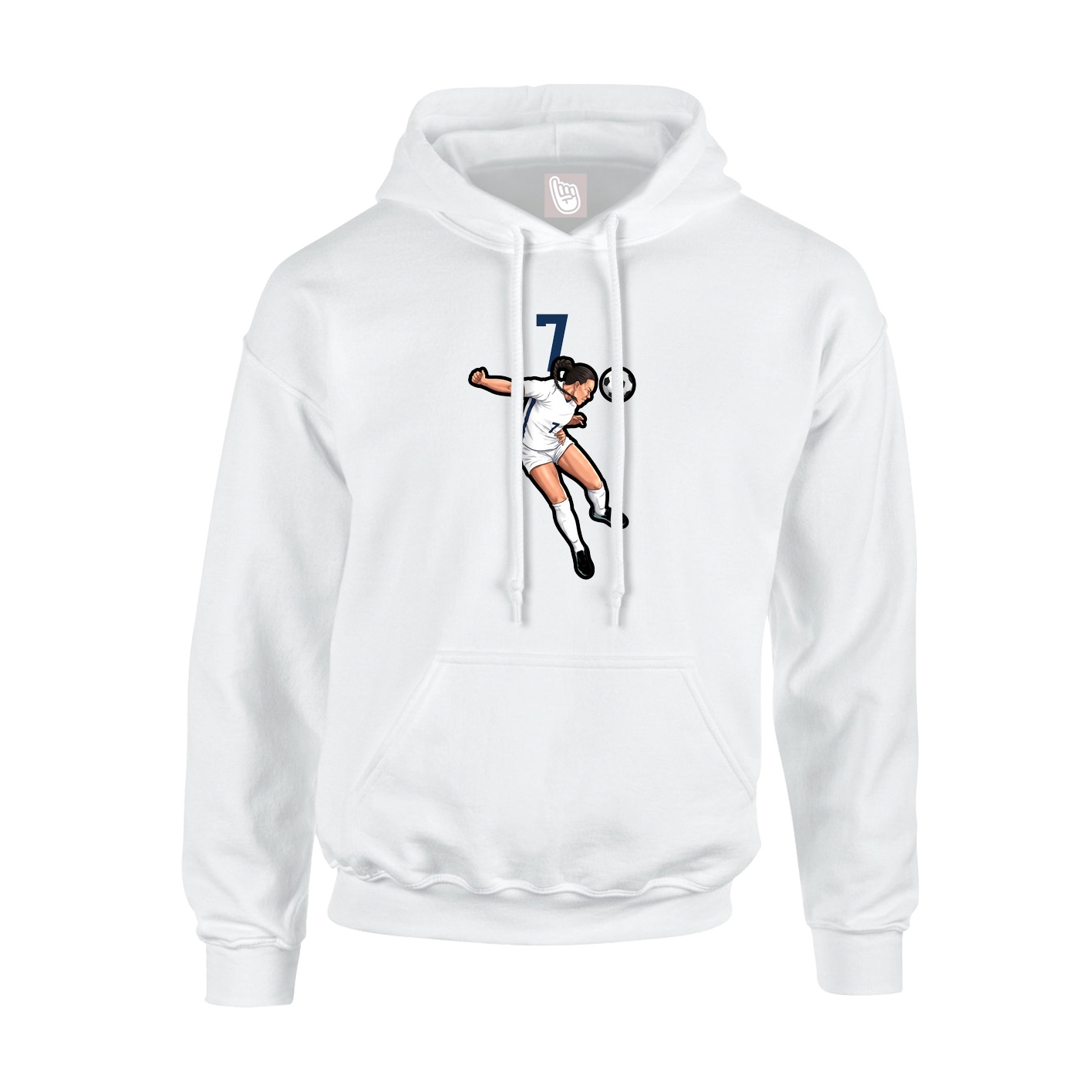 Hoodie — Number Top in White