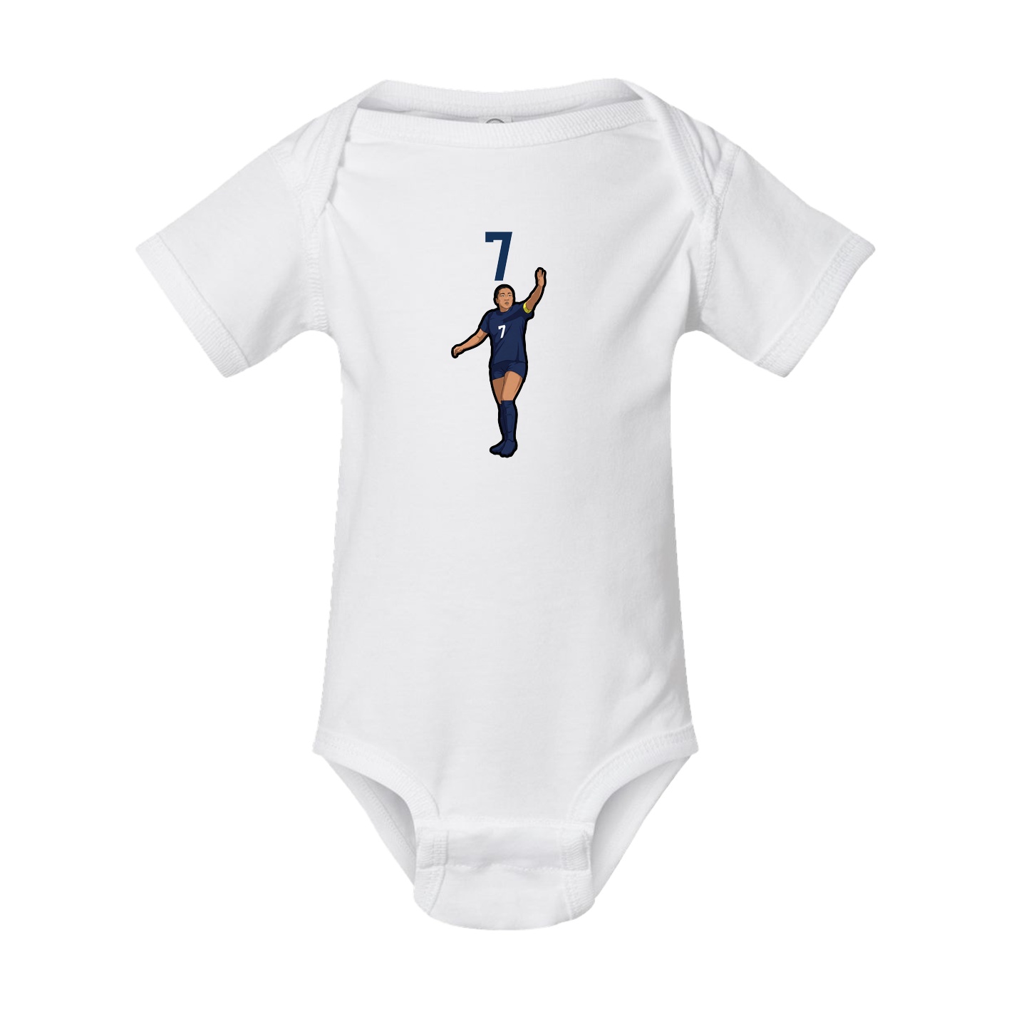 Baby Onesie — Number Top in White