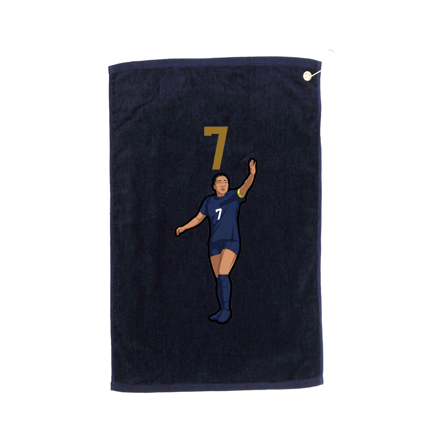 Golf Towel — Number Top in Navy
