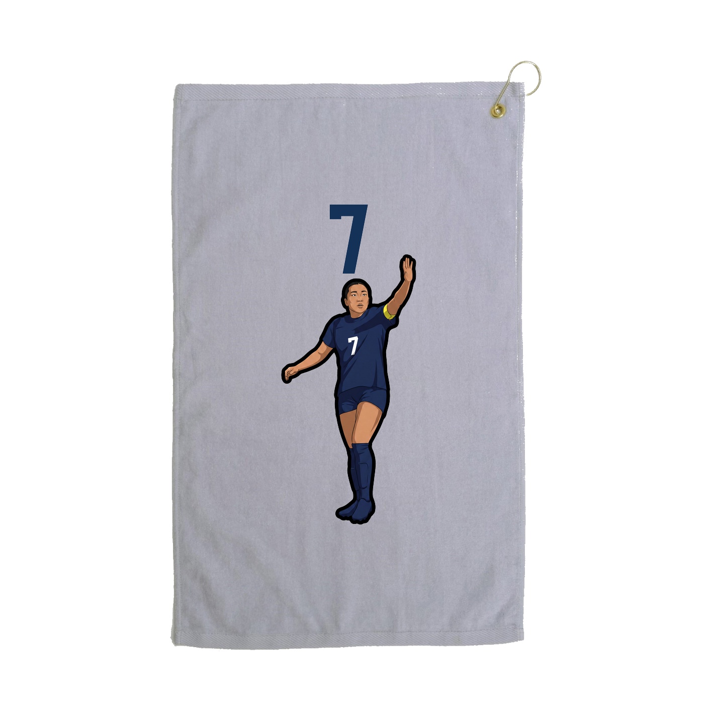 Golf Towel — Number Top in Grey