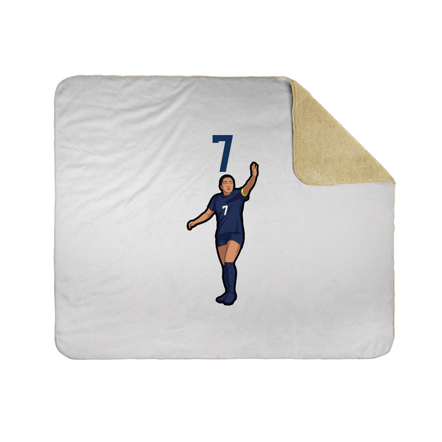 Throw Blanket — Number Top in White