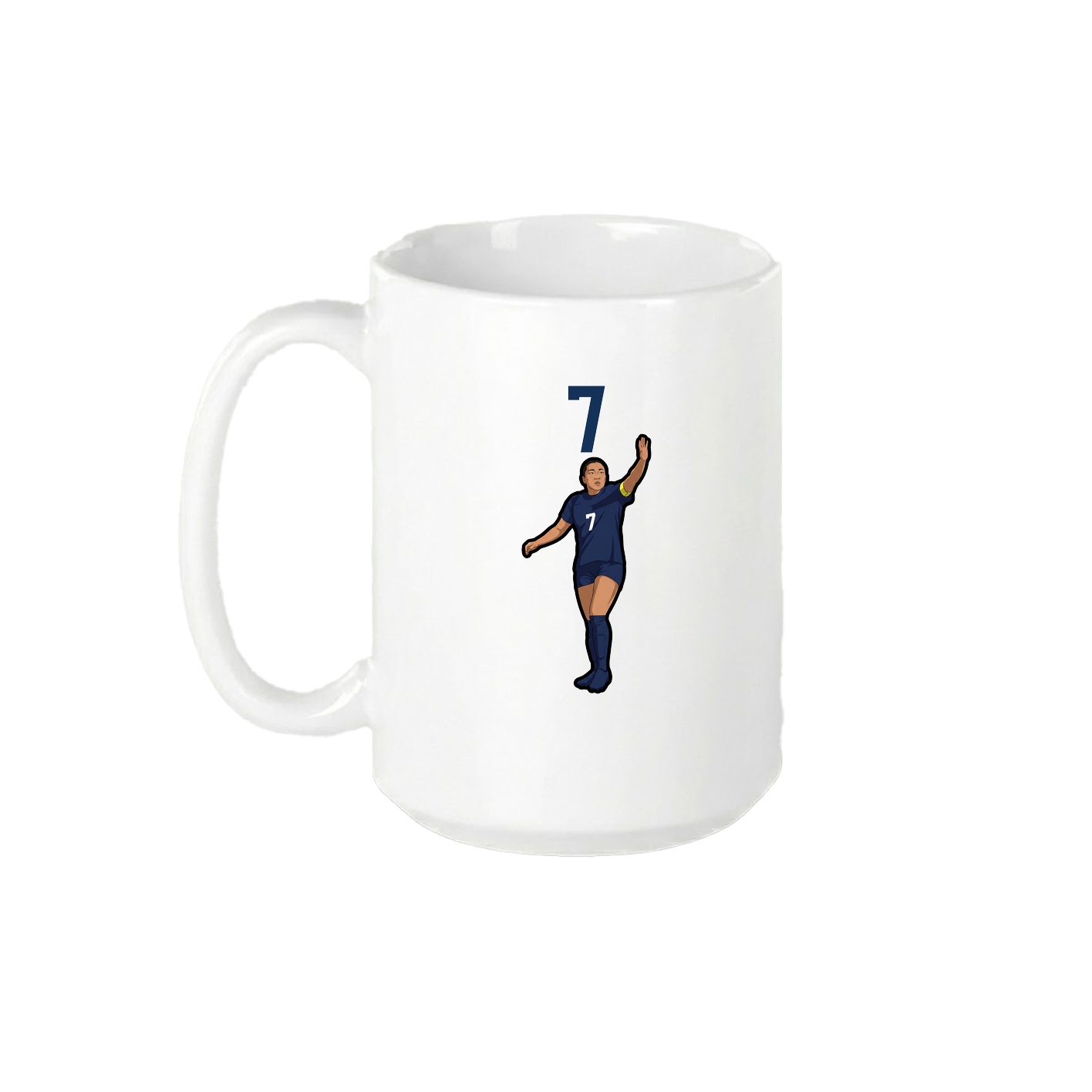 15oz Coffee Mug — Number Top in White