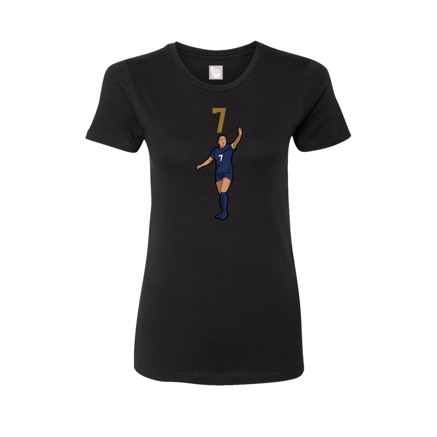 Womens Tee — Number Top in Black
