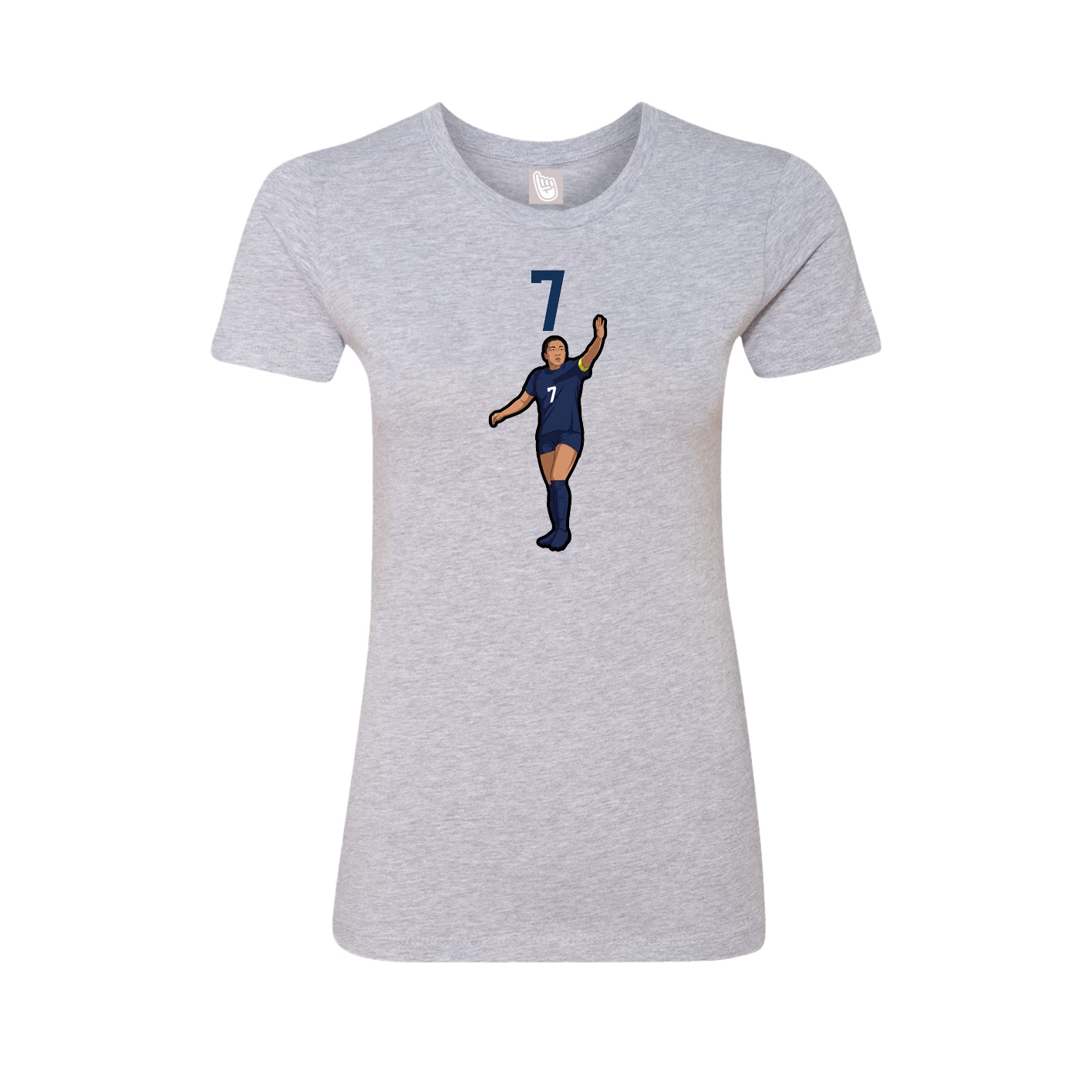 Womens Tee — Number Top in Grey