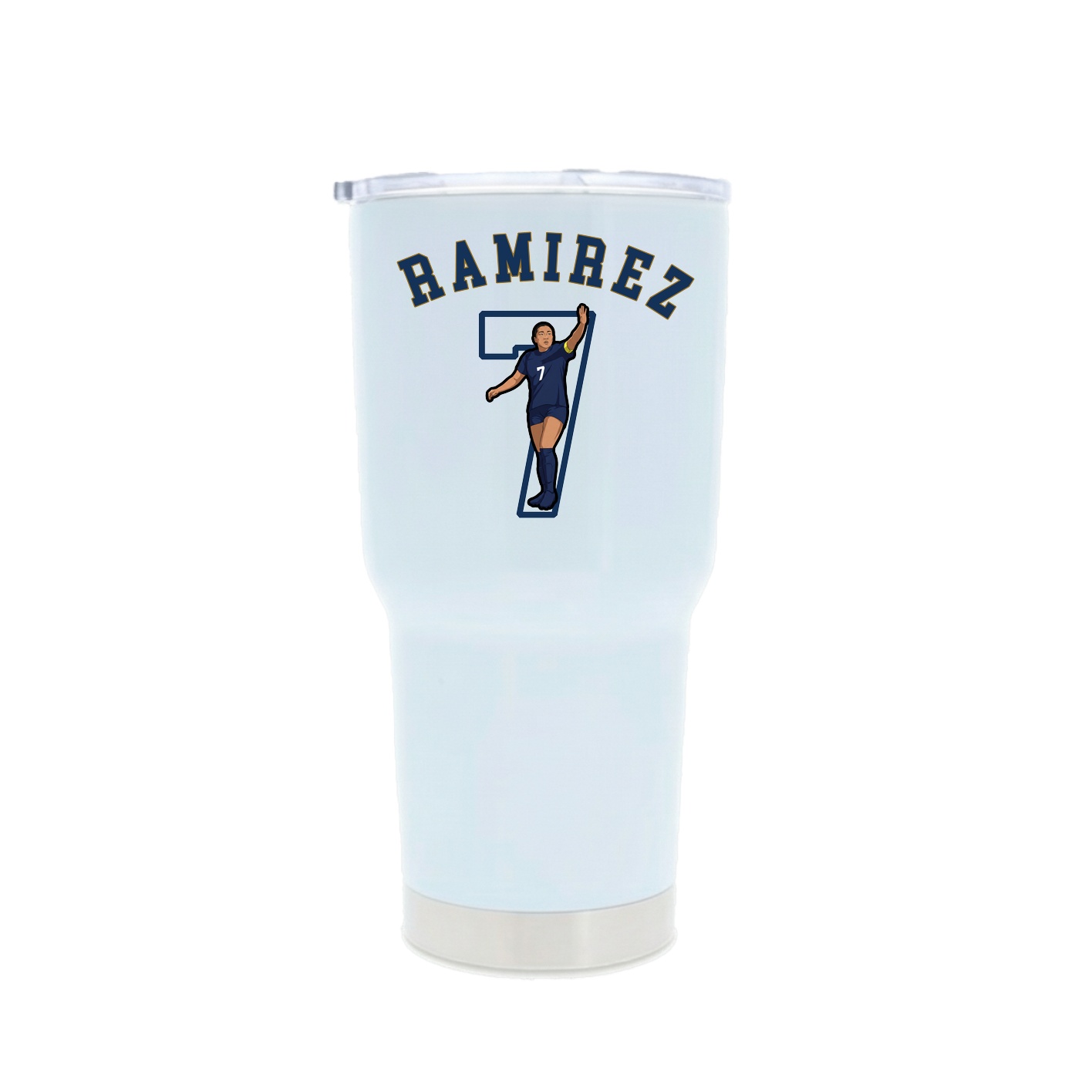30oz Stainless Steel Tumbler — Shirsey Arch in White