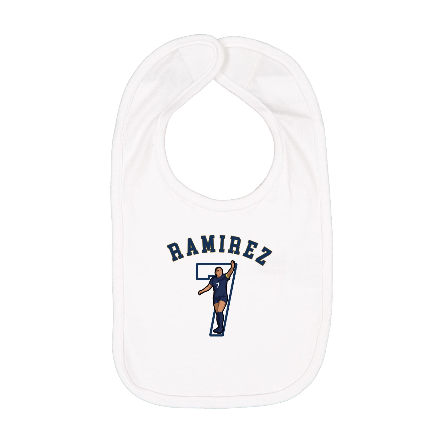 Infant Bib — Shirsey Arch in White