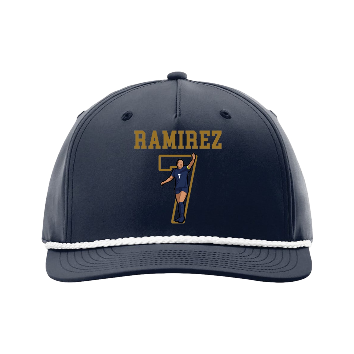 Five-Panel Classic Rope Cap — Shirsey in Navy