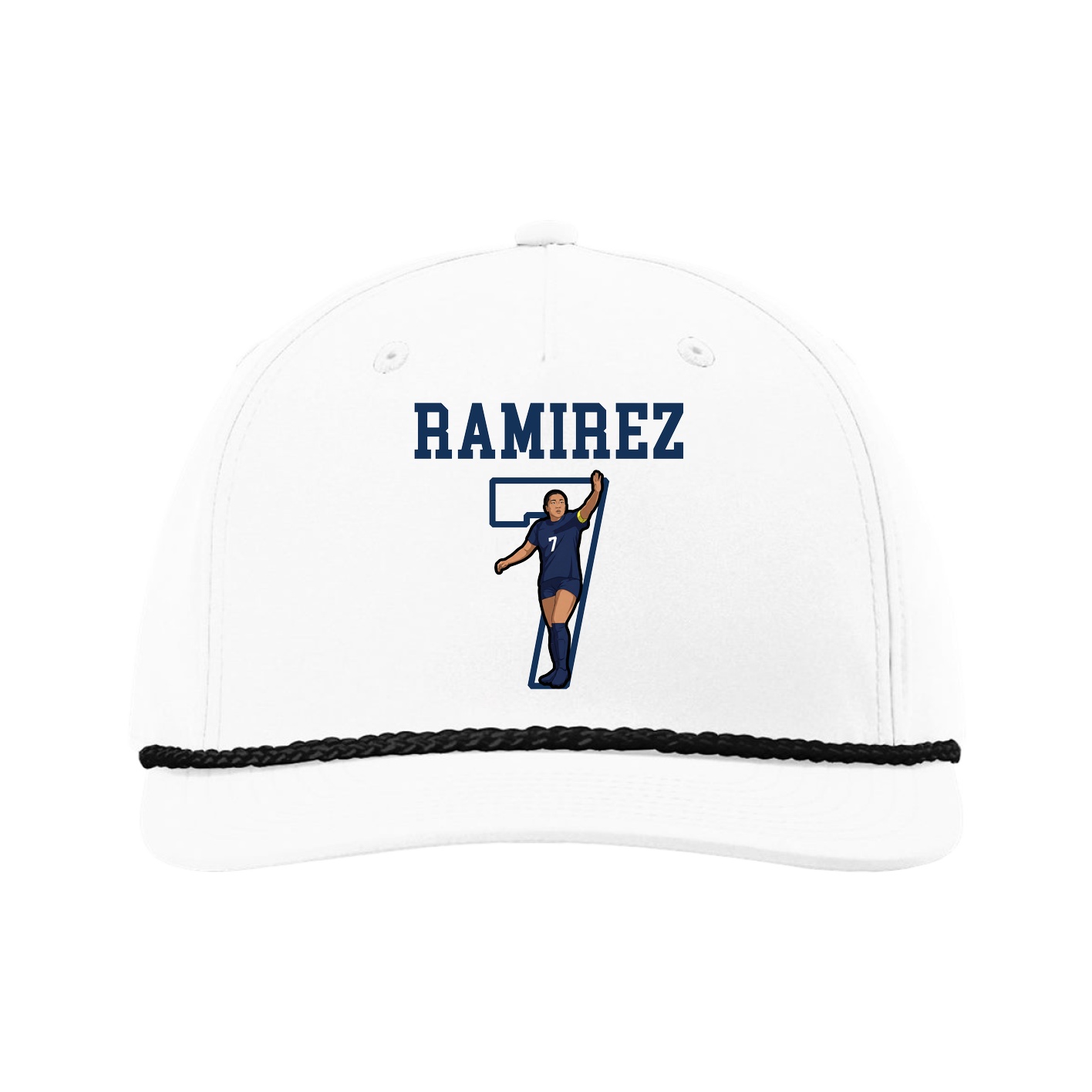 Five-Panel Classic Rope Cap — Shirsey in White
