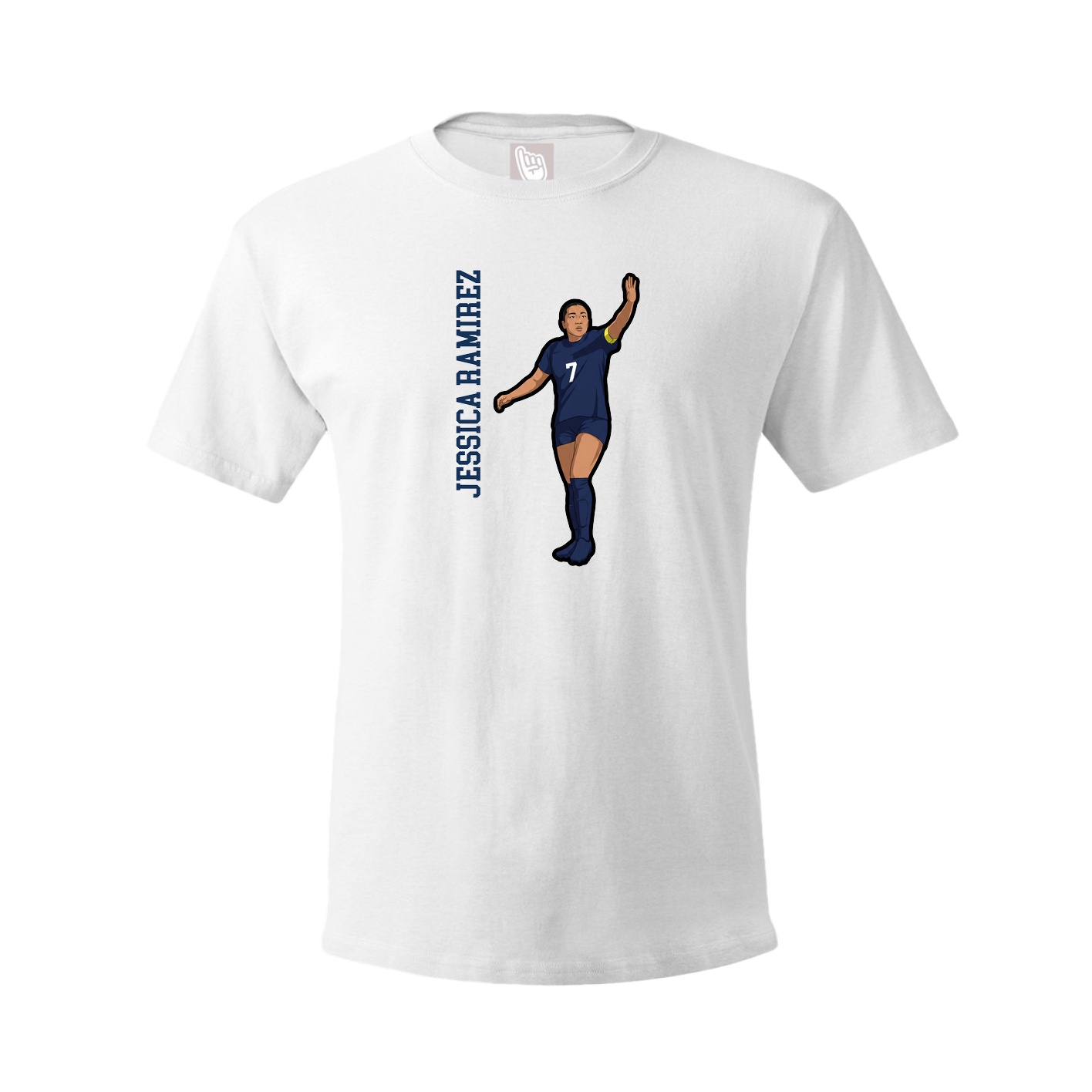 Youth Tee — Name Vertical in White