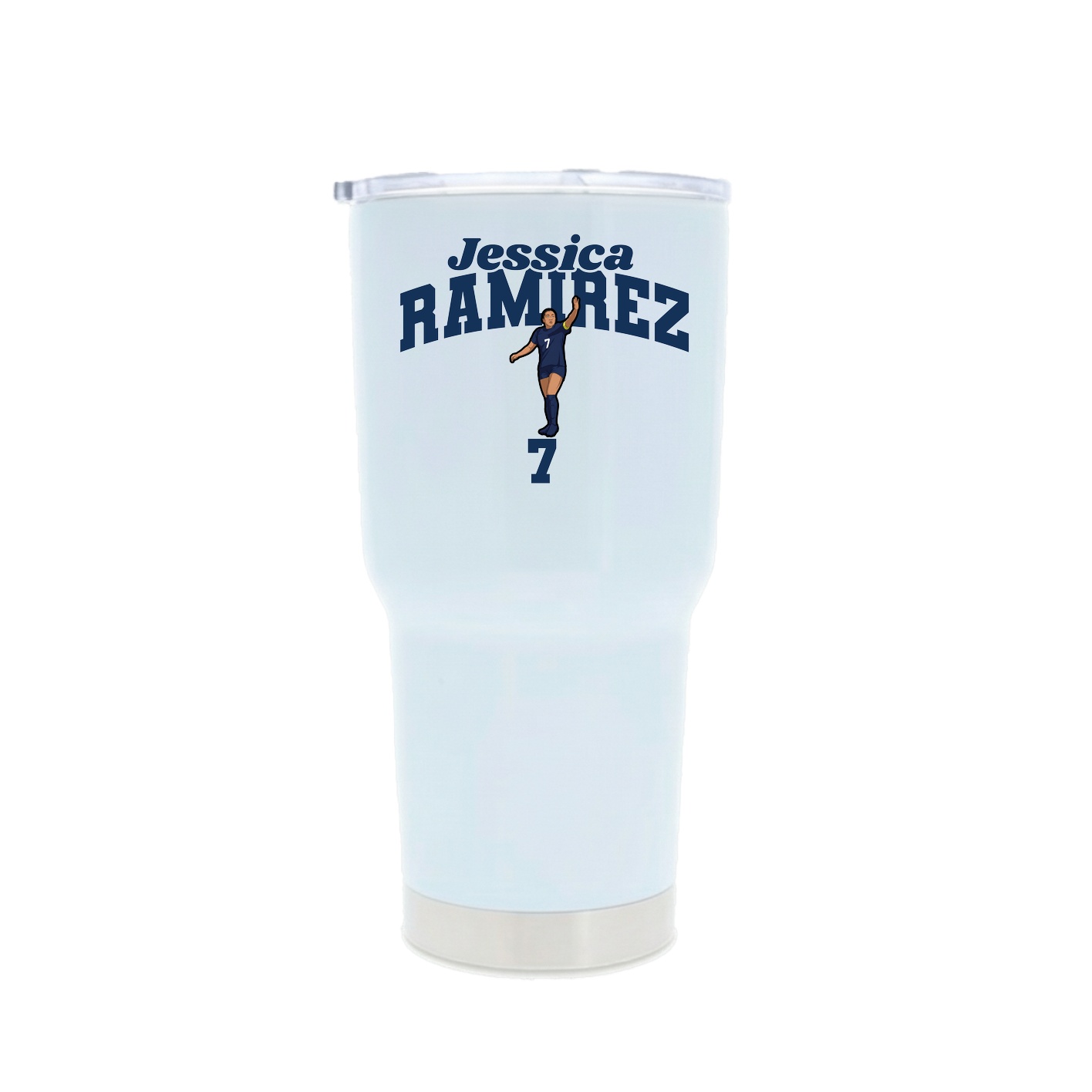 30oz Stainless Steel Tumbler — Signature Arch in White