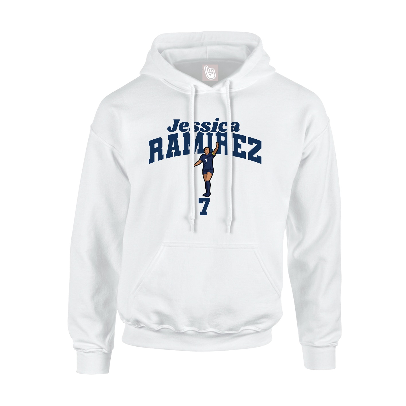 Youth Hoodie — Signature Arch in White