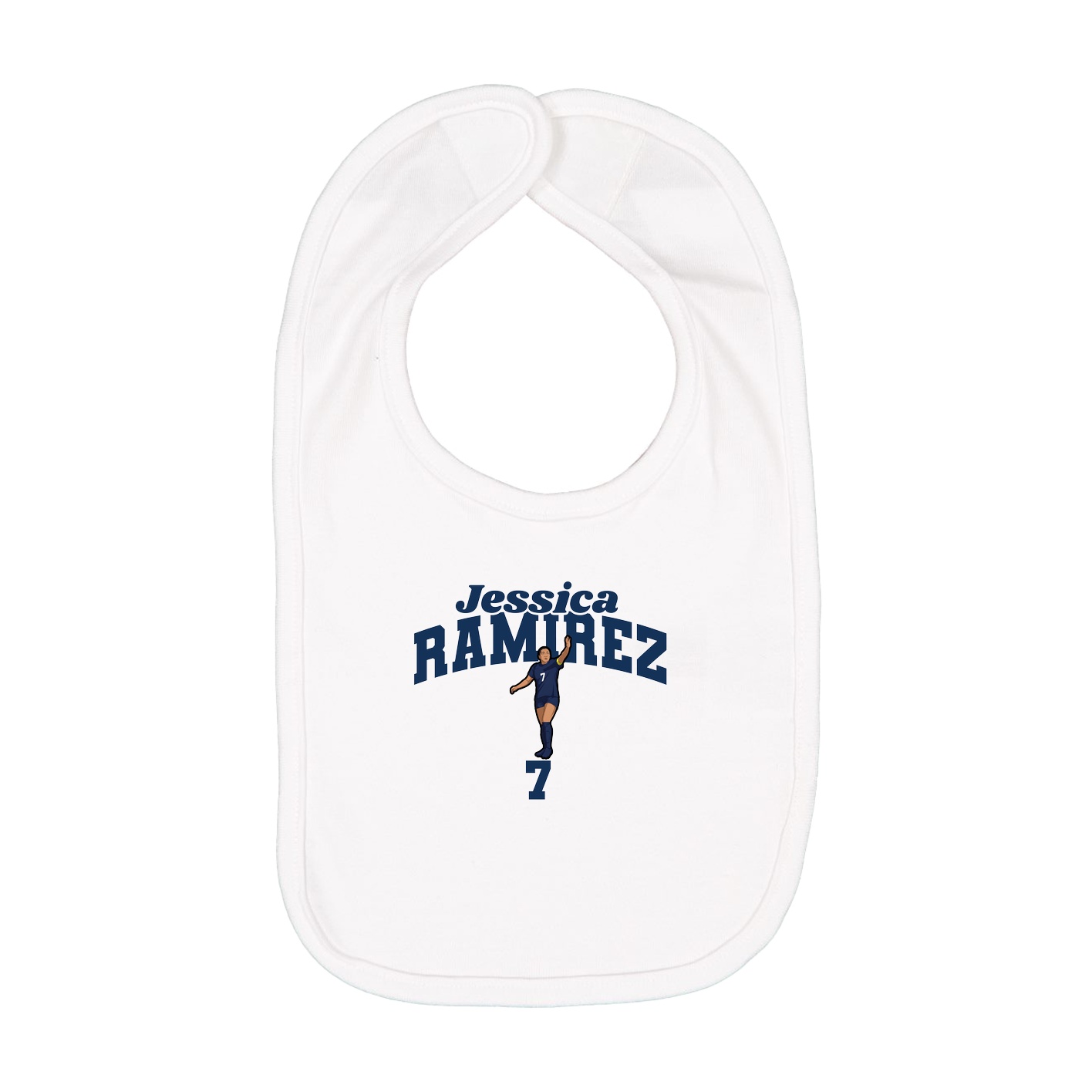 Infant Bib — Signature Arch in White
