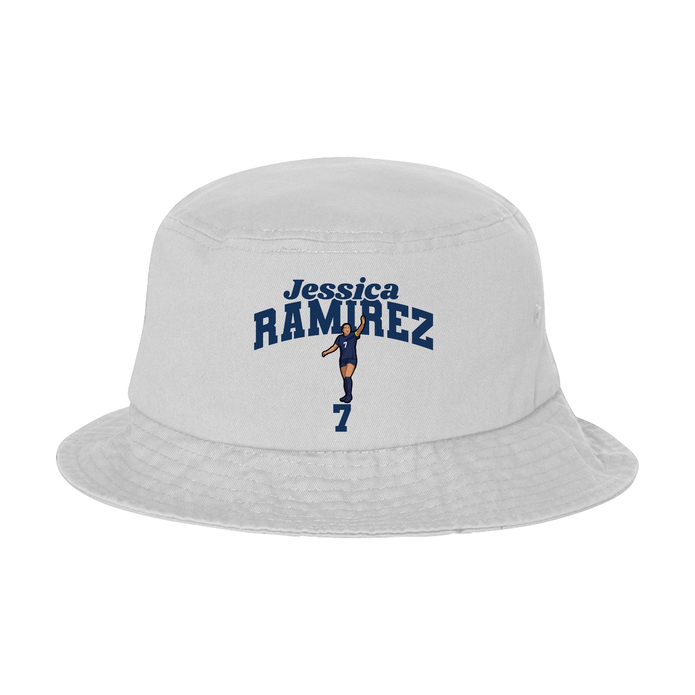 Bucket Cap — Signature Arch in White