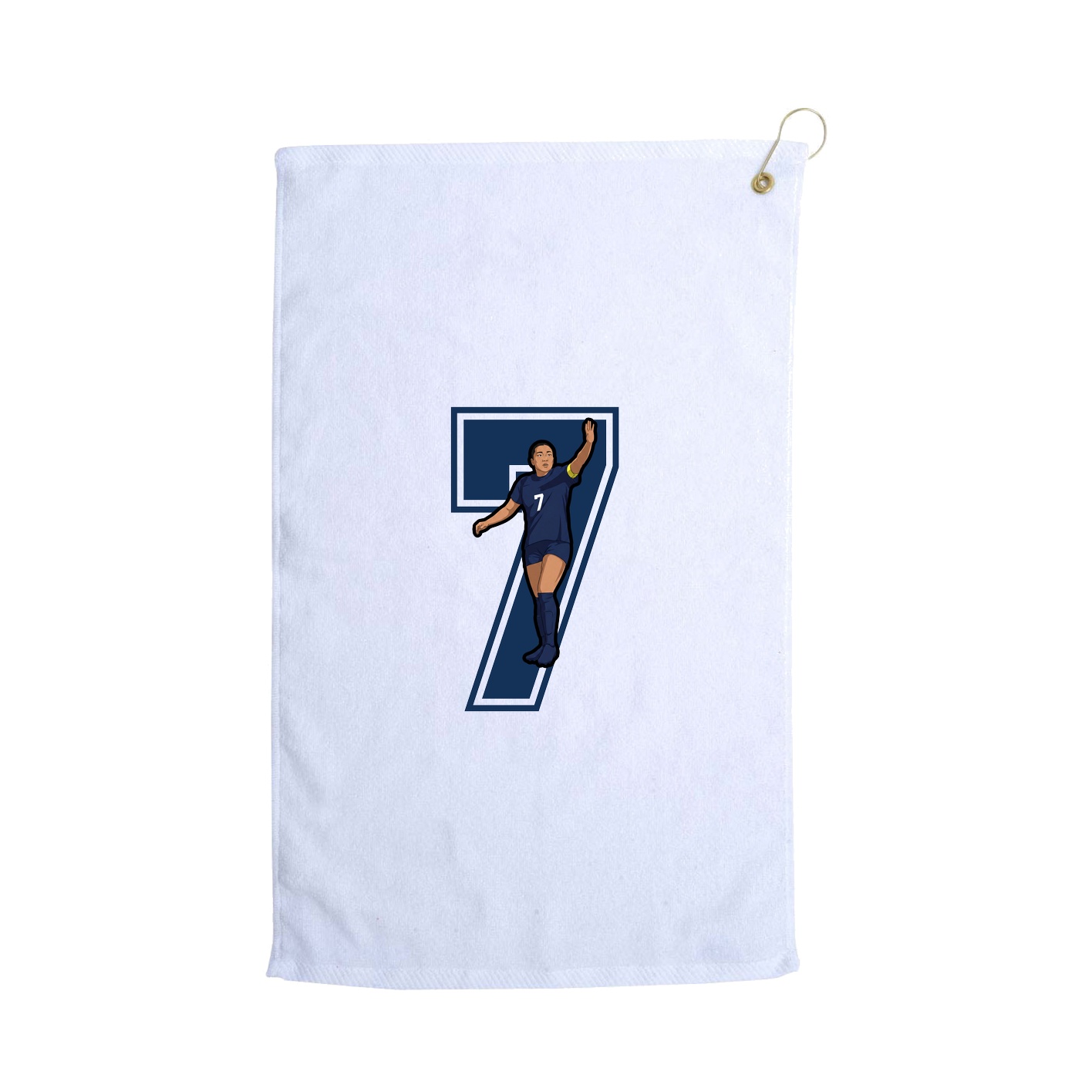 Golf Towel — Number in White