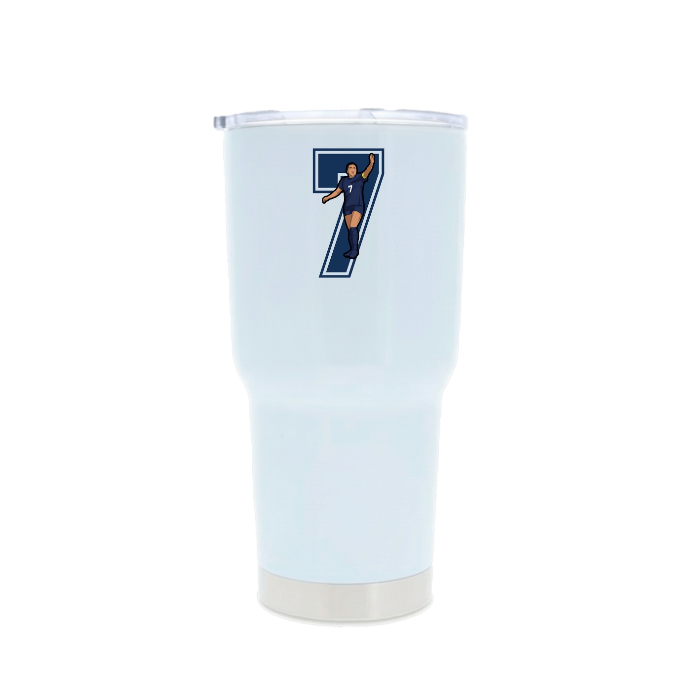 30oz Stainless Steel Tumbler — Number in White
