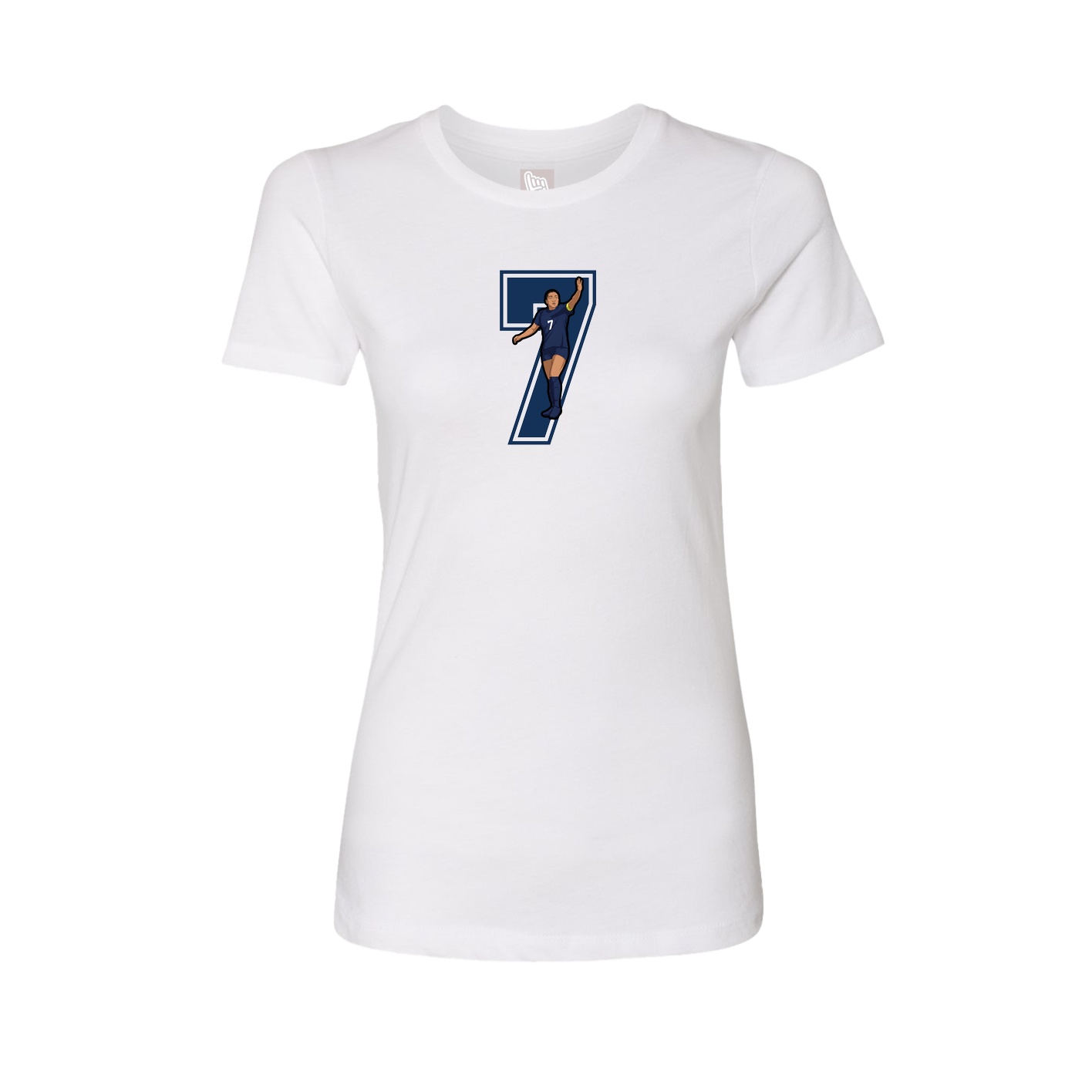 Womens Tee — Number in White