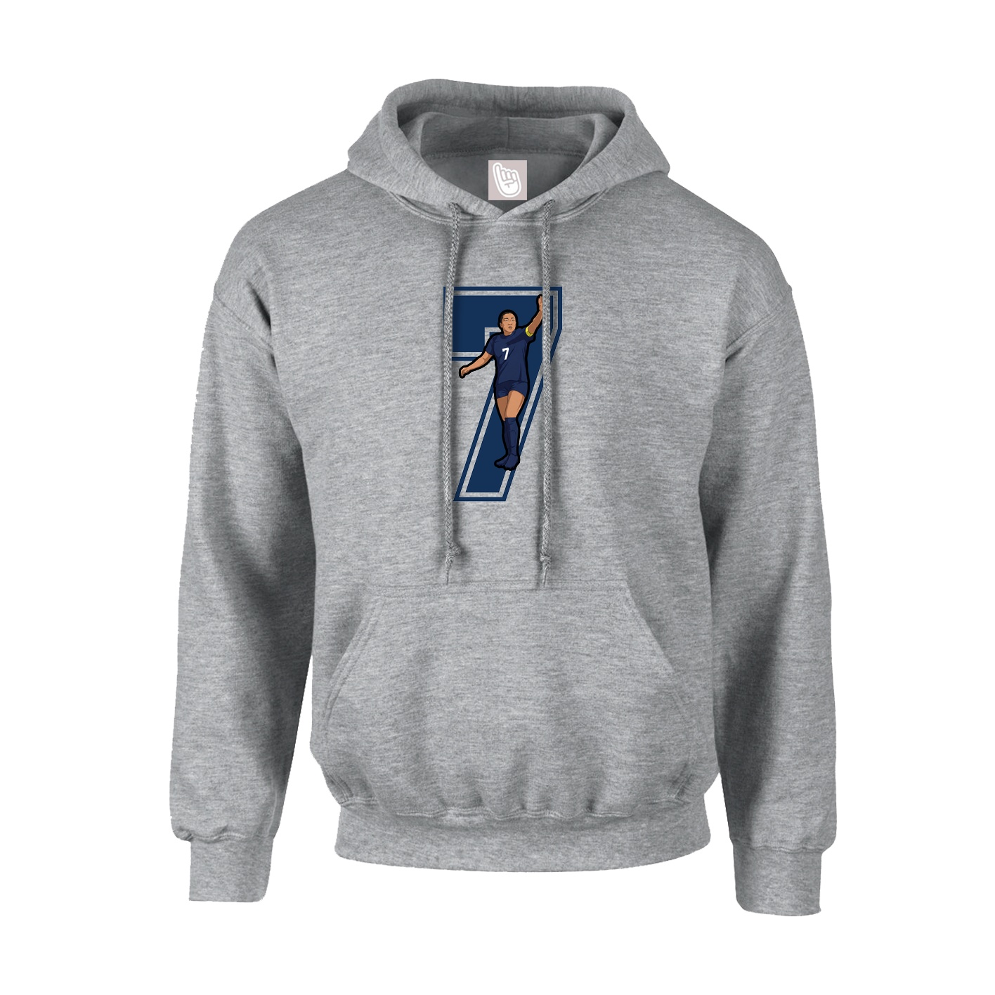 Hoodie — Number in Grey