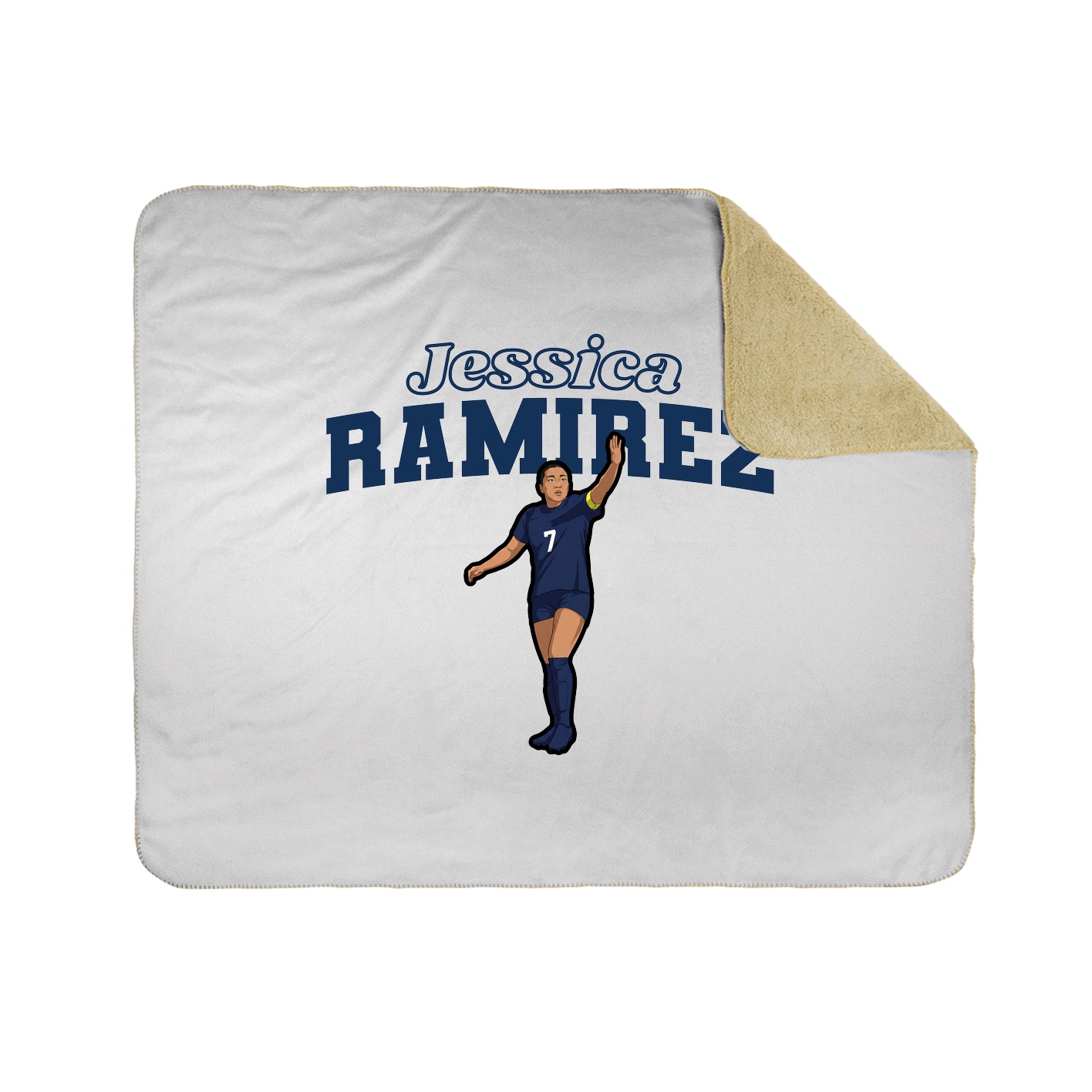 Throw Blanket — Name Arch in White
