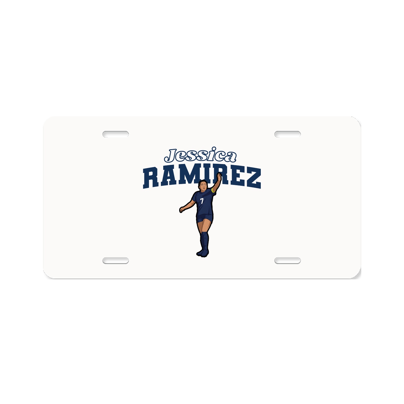 License Plate — Name Arch in Classic