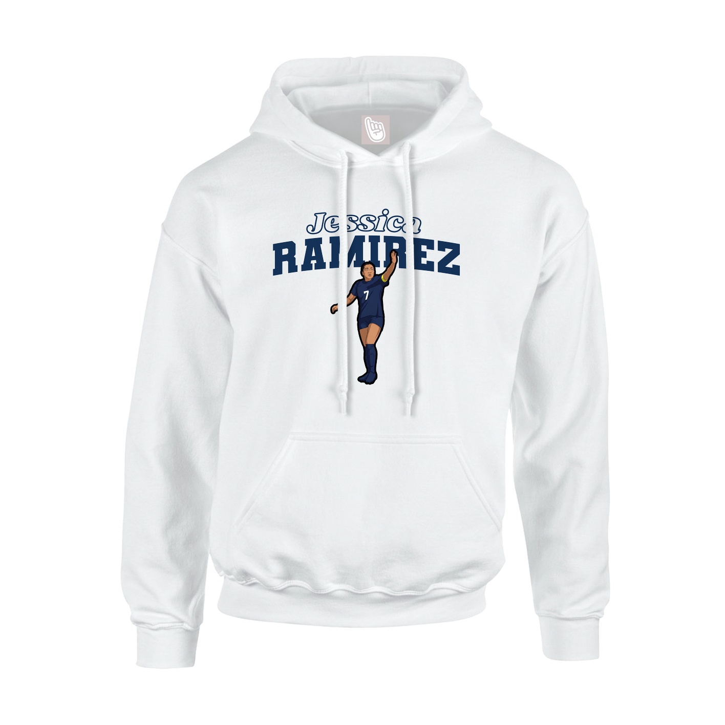 Hoodie — Name Arch in White